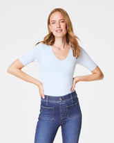 SPANXsmoothâ„¢ Jersey V-Neck Tee | Sky